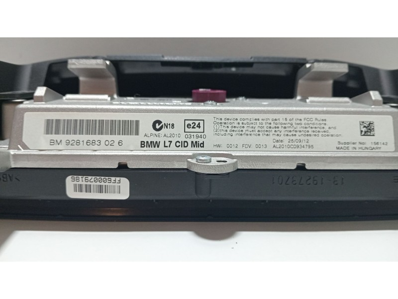 Recambio de pantalla multifuncion para bmw 3 (f30, f80) 318 d referencia OEM IAM 92811683026  