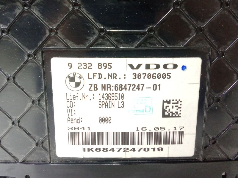 Recambio de cuadro instrumentos para bmw 3 (f30, f80) 318 d referencia OEM IAM 9232895  