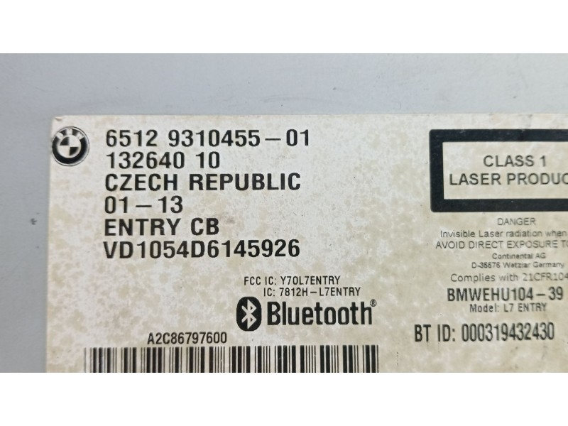 Recambio de sistema audio / radio cd para bmw 3 (f30, f80) 318 d referencia OEM IAM 65129310455  