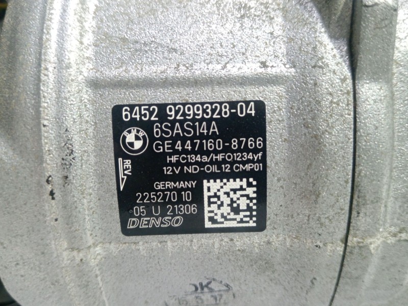 Recambio de compresor aire acondicionado para bmw 3 (f30, f80) 318 d referencia OEM IAM 64529299328  
