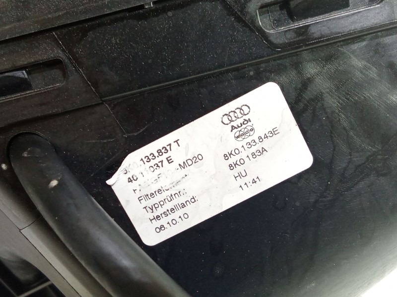 Recambio de caja filtro aire para audi a5 (8t3) 2.0 tdi referencia OEM IAM 8k0133837t  