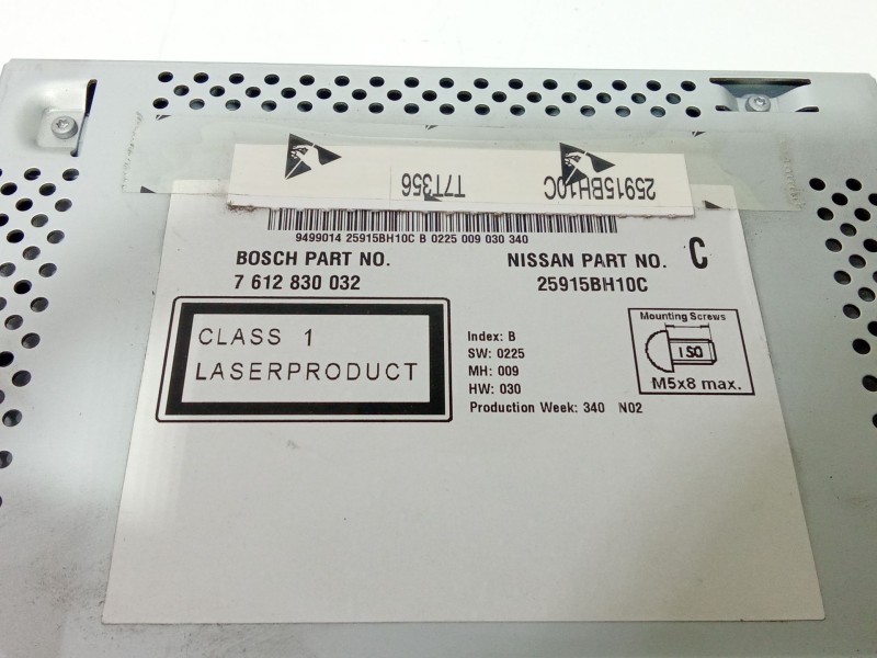 Recambio de pantalla multifuncion para nissan qashqai i (j10, nj10) 1.5 dci referencia OEM IAM 7612830032  