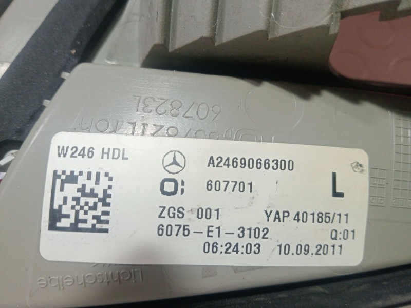 Recambio de piloto trasero izquierdo interior para mercedes-benz clase b sports tourer (w246, w242) b 180 cdi (246.200) referenc