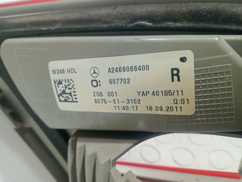 Recambio de piloto trasero derecho interior para mercedes-benz clase b sports tourer (w246, w242) b 180 cdi (246.200) referencia