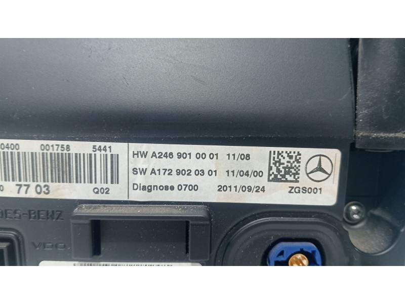Recambio de pantalla multifuncion para mercedes-benz clase b sports tourer (w246, w242) b 180 cdi (246.200) referencia OEM IAM O