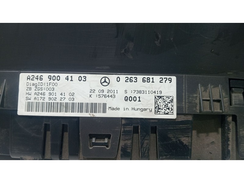 Recambio de cuadro instrumentos para mercedes-benz clase b sports tourer (w246, w242) b 180 cdi (246.200) referencia OEM IAM 246