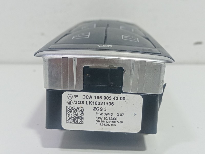 Recambio de mando elevalunas delantero izquierdo para mercedes-benz clase b sports tourer (w246, w242) b 180 cdi (246.200) refer