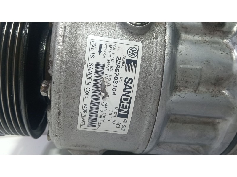 Recambio de compresor aire acondicionado para audi a3 (8p1) 1.6 tdi referencia OEM IAM 1K0820808B  