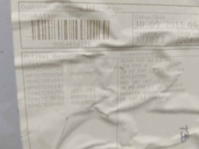 Recambio de guarnecido puerta delantera izquierda para mercedes-benz clase b sports tourer (w246, w242) b 180 cdi (246.200) refe