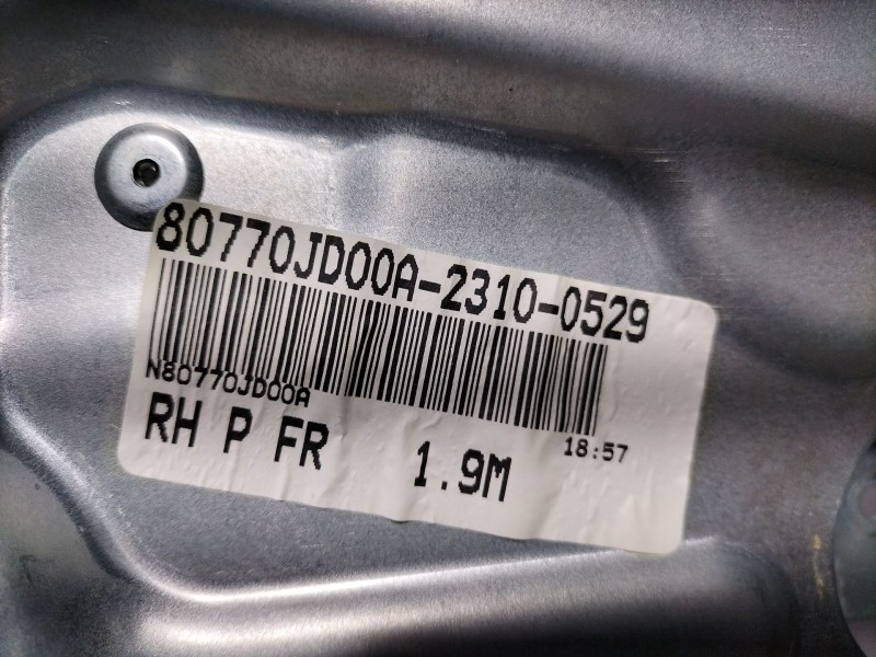 Recambio de elevalunas delantero derecho para nissan qashqai i (j10, nj10) 1.5 dci referencia OEM IAM 80770JD00A  