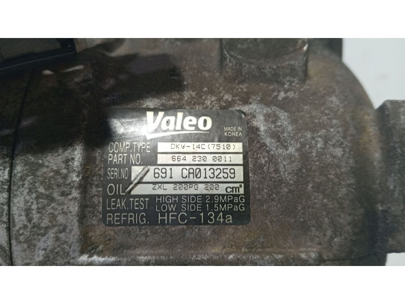 Recambio de compresor aire acondicionado para ssangyong actyon 200 xdi referencia OEM IAM 6642300011  