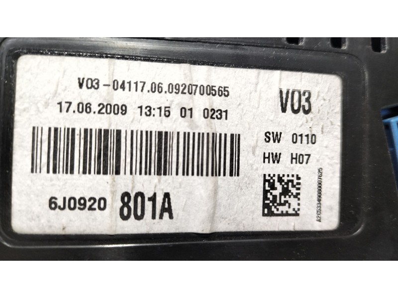 Recambio de cuadro instrumentos para seat ibiza iv sc (6j1, 6p5) 1.4 tdi referencia OEM IAM 6J0920801A  