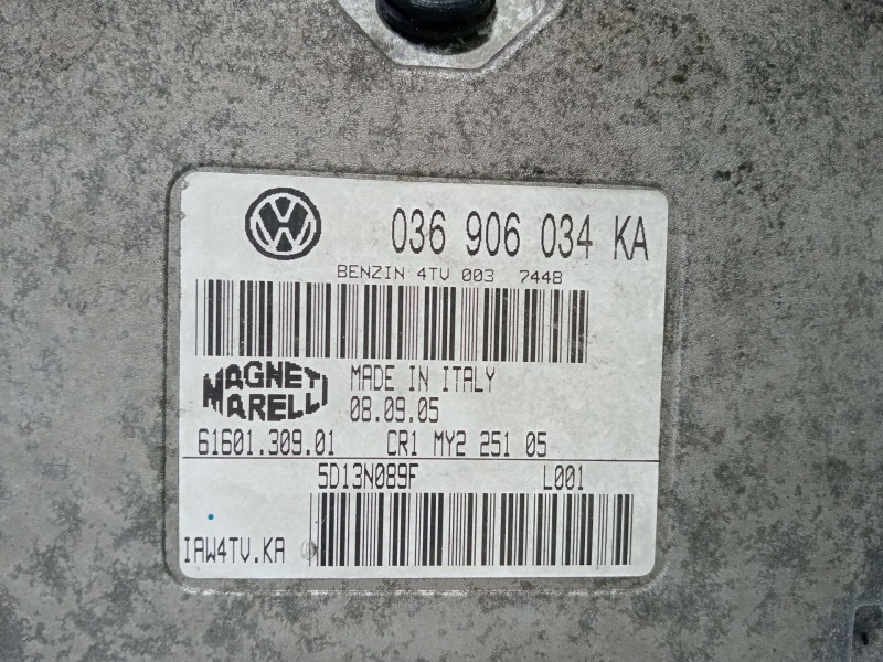 Recambio de centralita motor uce para volkswagen polo (9n1) 1.4 16v referencia OEM IAM 036906034ka  