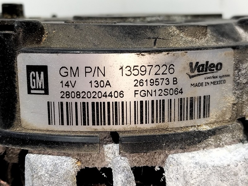 Recambio de alternador para opel mokka / mokka x (j13) 1.4 (_76) referencia OEM IAM 13597226  