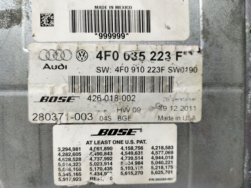 Recambio de sistema audio / radio cd para audi a6 allroad c6 (4fh) 3.2 fsi quattro referencia OEM IAM 4f0035223F  