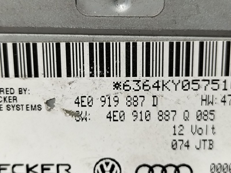 Recambio de sistema navegacion gps para audi a6 allroad c6 (4fh) 3.2 fsi quattro referencia OEM IAM 4E0919887D  