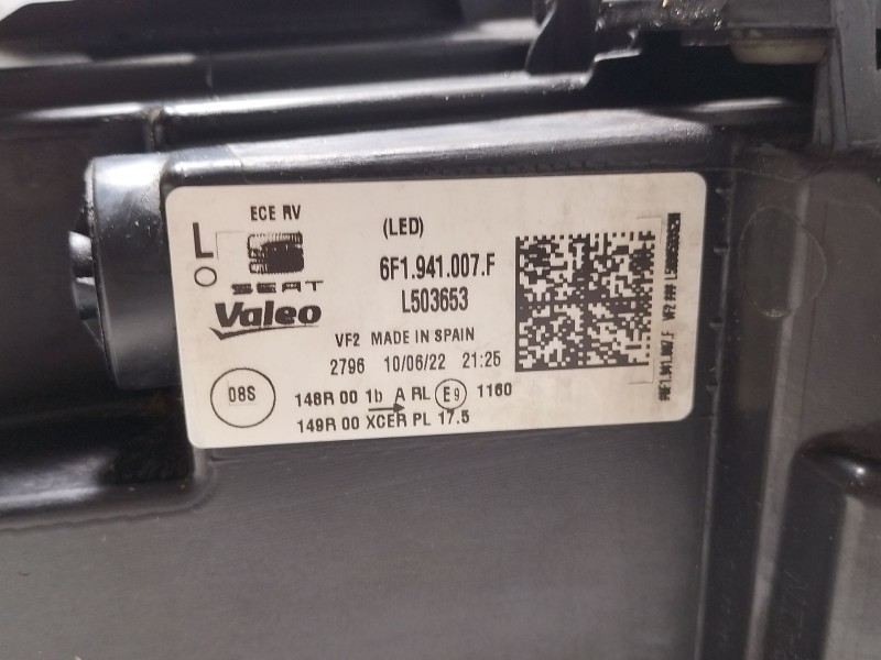 Recambio de faro izquierdo para seat ibiza v (kj1, kjg) 1.0 mpi referencia OEM IAM 6F1941007F  