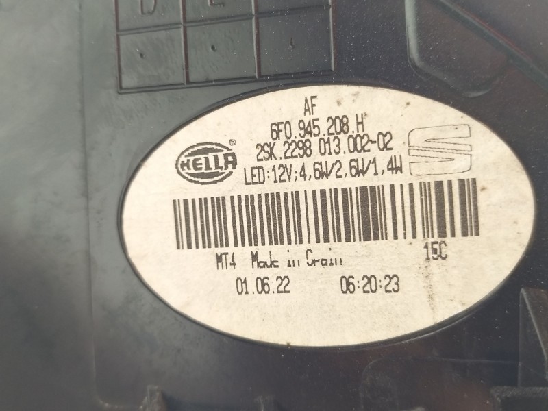 Recambio de piloto trasero derecho para seat ibiza v (kj1, kjg) 1.0 mpi referencia OEM IAM 6F0945208H  