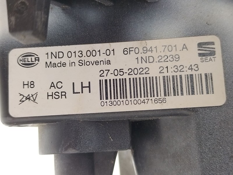 Recambio de faro antiniebla izquierdo para seat ibiza v (kj1, kjg) 1.0 mpi referencia OEM IAM 6F0941701A  