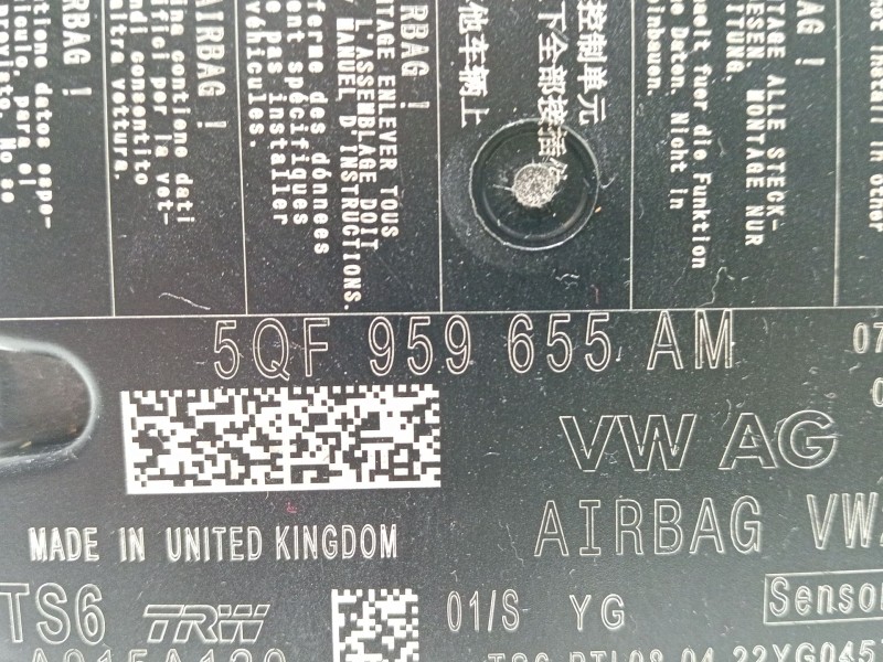 Recambio de kit airbag para seat ibiza v (kj1, kjg) 1.0 mpi referencia OEM IAM 6F1857005G  