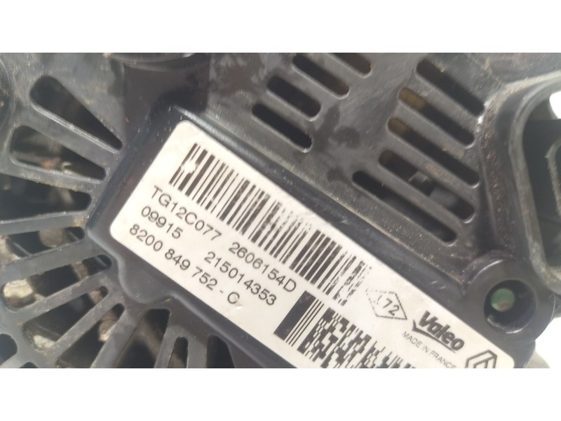 Recambio de alternador para renault scenic iii 1.5 dci diesel fap referencia OEM IAM 8200849752  