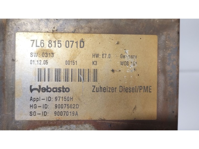 Recambio de calefaccion entera normal para volkswagen touareg (7l6) 5.0 v10 tdi dpf referencia OEM IAM 7L6815071D  