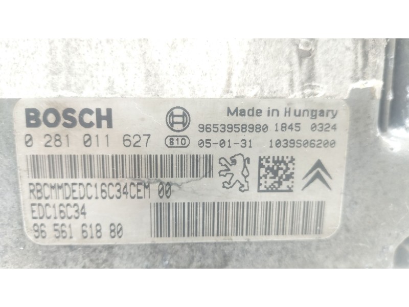 Recambio de centralita motor uce para peugeot 307 sw (3h) 1.6 hdi 110 referencia OEM IAM 9653958980  