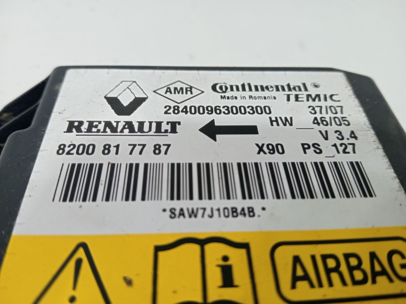 Recambio de centralita airbag para dacia logan (ls_) 1.5 dci (ls04) referencia OEM IAM 8200817787  