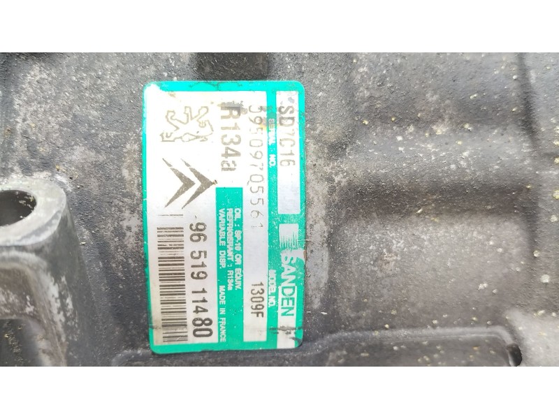 Recambio de compresor aire acondicionado para peugeot 5008 (0u_, 0e_) 1.6 hdi referencia OEM IAM 9651911480  