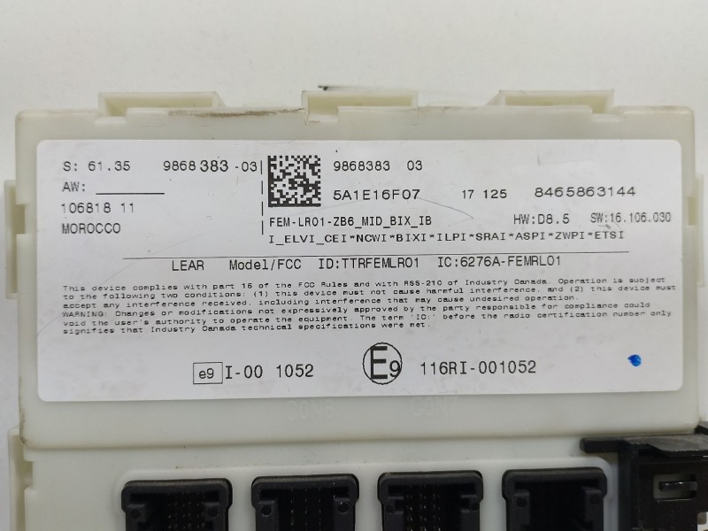 Recambio de modulo electronico para bmw 3 (f30, f80) 318 d referencia OEM IAM 61359868383 03  