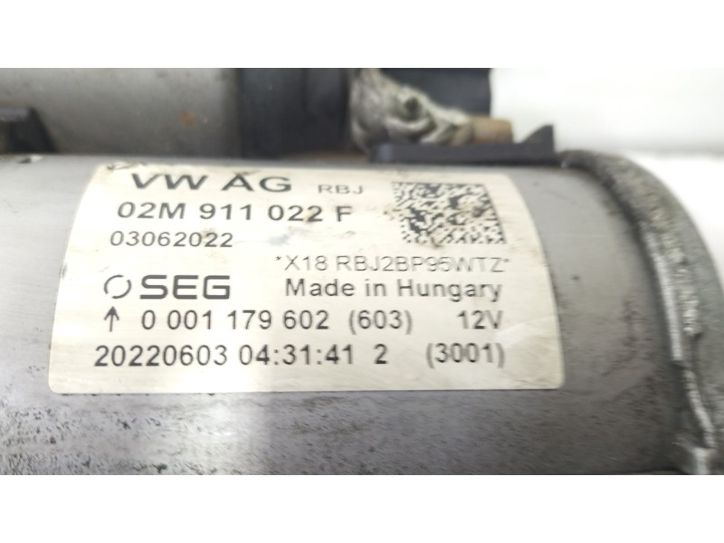Recambio de motor arranque para seat ibiza v (kj1, kjg) 1.0 mpi referencia OEM IAM 02M911022F  