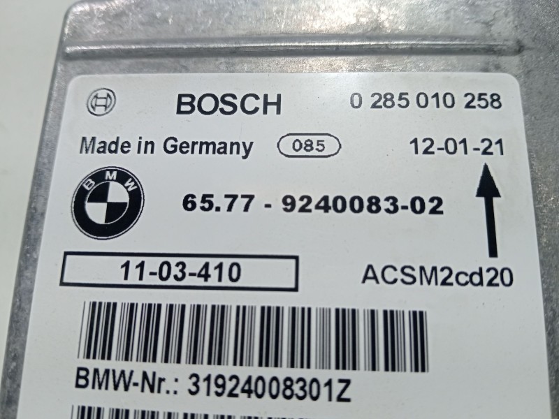 Recambio de centralita airbag para bmw x5 (e70) xdrive 30 d referencia OEM IAM 924008302  