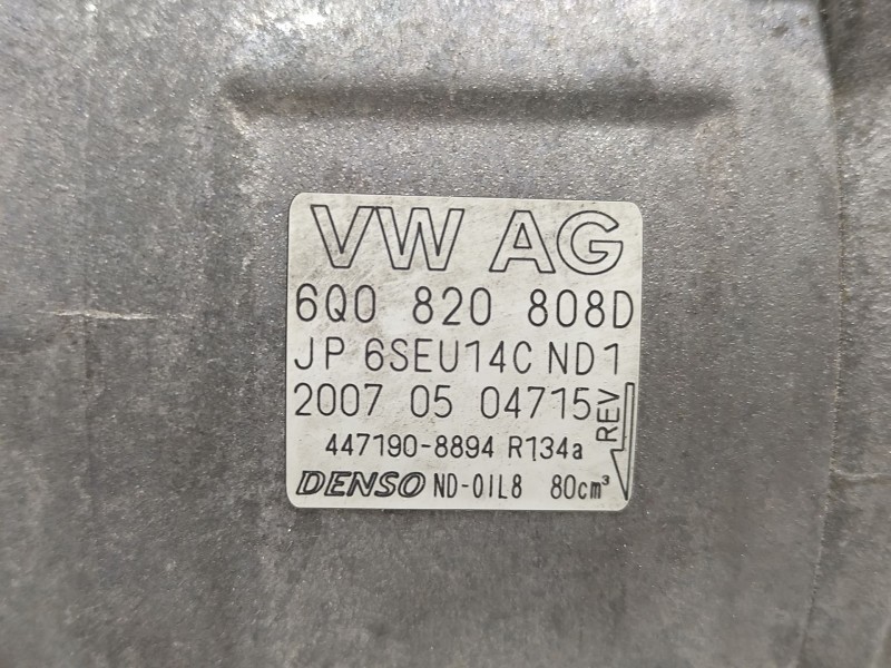 Recambio de compresor aire acondicionado para seat ibiza iii (6l1) 1.9 tdi referencia OEM IAM 6Q0820808D  