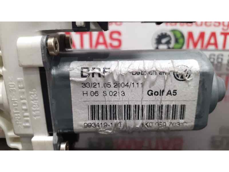 Recambio de elevalunas trasero izquierdo para volkswagen golf v berlina (1k1) sportline referencia OEM IAM 1K0959703C 36578 