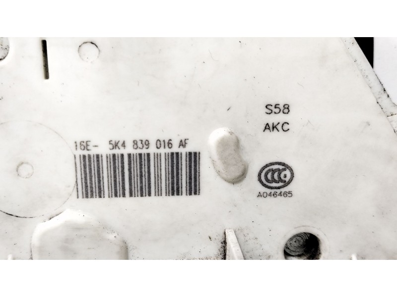 Recambio de cerradura puerta trasera derecha para seat leon st (5f8) 1.0 tsi referencia OEM IAM 5K4839016AF  
