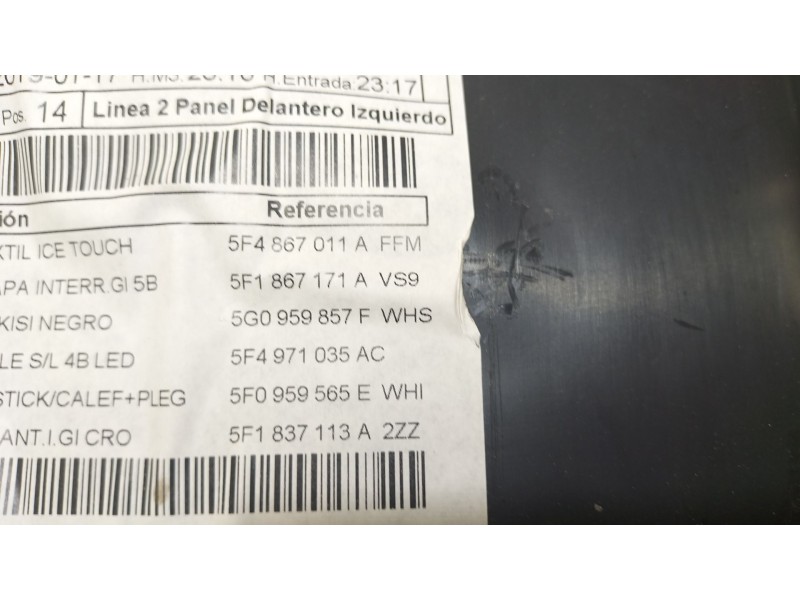 Recambio de juego asientos completo para seat leon st (5f8) 1.0 tsi referencia OEM IAM 5 puertas  