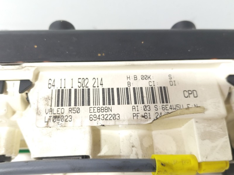 Recambio de mando climatizador para mini mini (r50, r53) one referencia OEM IAM 69432203  