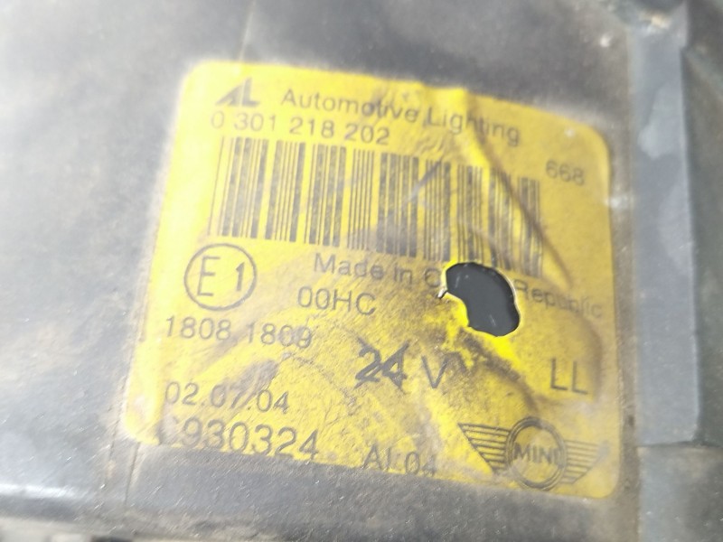 Recambio de faro derecho para mini mini (r50, r53) one referencia OEM IAM 63126911704  