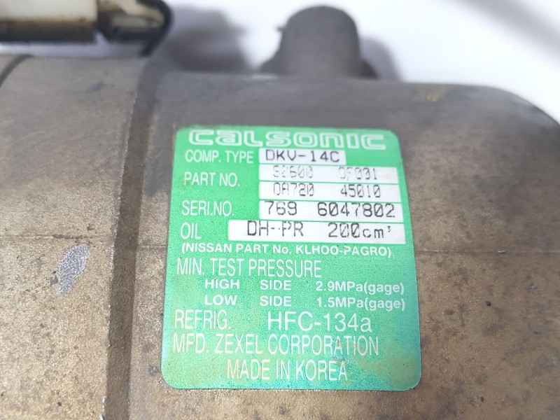 Recambio de compresor aire acondicionado para nissan terrano ii (r20) 2.7 tdi 4wd referencia OEM IAM 926000F001  