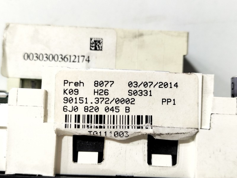 Recambio de mando climatizador para seat ibiza iv sc (6j1, 6p5) 1.4 referencia OEM IAM 6J0820045B  