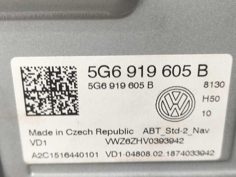 Recambio de pantalla multifuncion para volkswagen golf vii (5g1, bq1, be1, be2) 1.6 tdi referencia OEM IAM 5G6919605B  