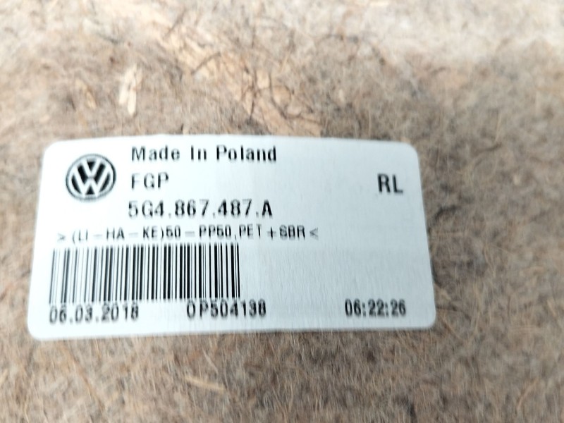 Recambio de guarnecido puerta trasera izquierda para volkswagen golf vii (5g1, bq1, be1, be2) 1.6 tdi referencia OEM IAM 5G48674