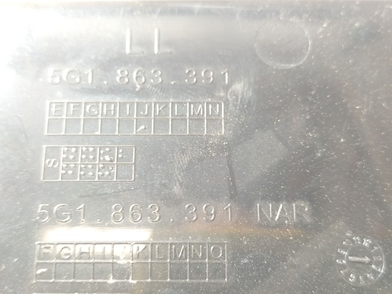 Recambio de cenicero para volkswagen golf vii (5g1, bq1, be1, be2) 1.6 tdi referencia OEM IAM 5G1863391  