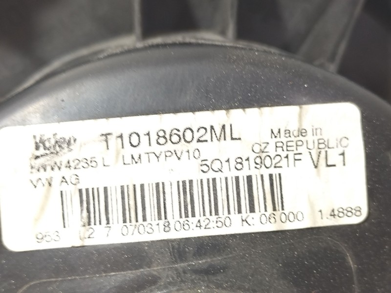 Recambio de motor calefaccion para volkswagen golf vii (5g1, bq1, be1, be2) 1.6 tdi referencia OEM IAM 5Q1819021F  