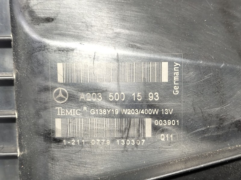 Recambio de electroventilador para mercedes-benz clase c coupé (cl203) c 220 cdi (203.708) referencia OEM IAM A2035001593  