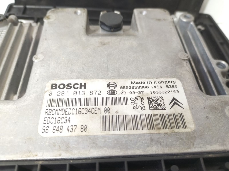 Recambio de centralita motor uce para citroën c5 iii (rd_) 1.6 hdi 110 referencia OEM IAM 9664843780  