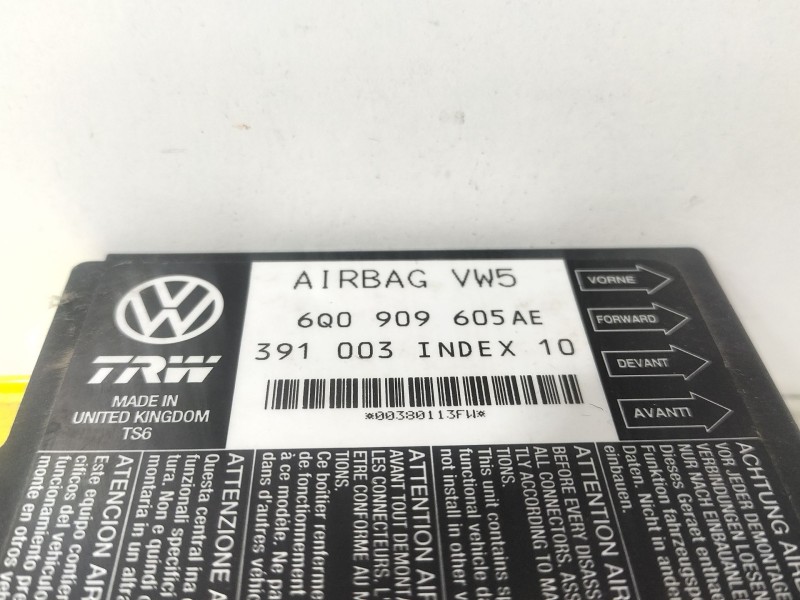 Recambio de centralita airbag para seat ibiza iii (6l1) 1.4 tdi referencia OEM IAM 6Q0909605AE  