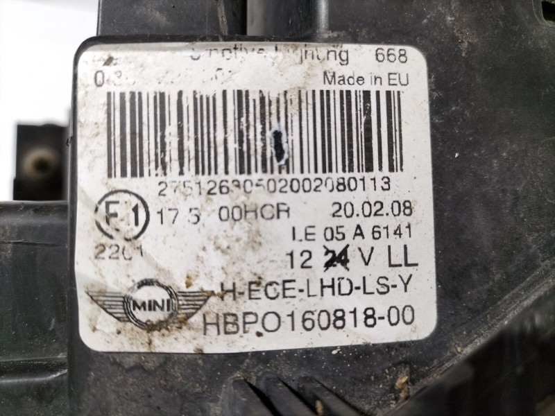 Recambio de faro izquierdo para mini mini (r56) cooper d referencia OEM IAM 16081800  