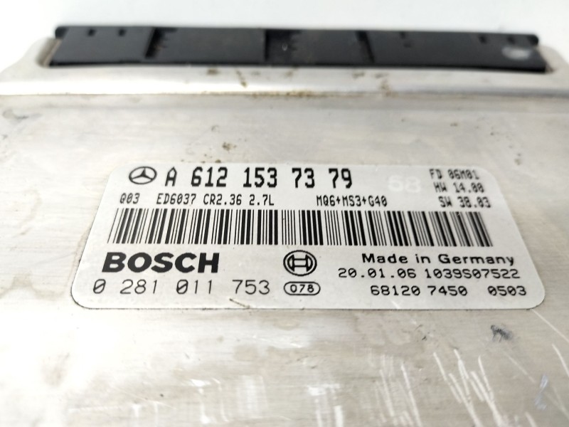 Recambio de centralita motor uce para mercedes-benz sprinter 02.00  caja cerrada 311 cdi (903.661-662) referencia OEM IAM A61215
