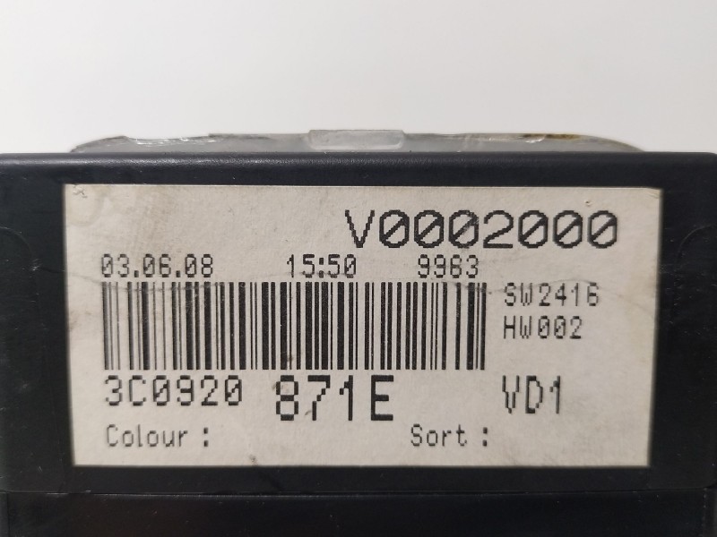Recambio de cuadro instrumentos para volkswagen passat b6 (3c2) 2.0 tdi referencia OEM IAM 3C0920871E  
